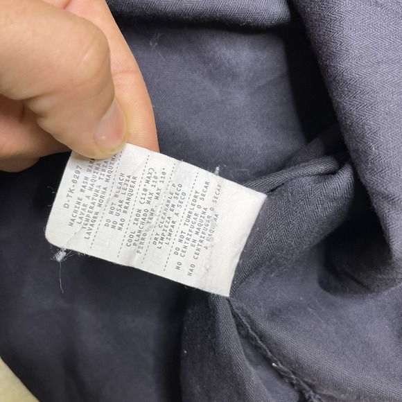 Ermenegildo Zegna Herringbone Button Down Shirt Mens Small Made In Italy Black - Picture 11 of 16